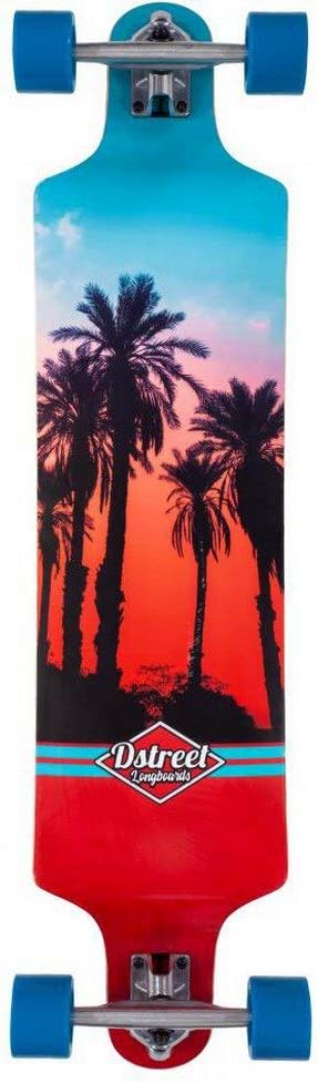 Skateboard Multicolor D-street, Blue/Red, 39.5 IN
