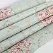 Peel and Stick Wallpaper 17.7 in X 9.8ft Self Adhesive Contact Paper Removable Green Floral Decorative Wall Covering Paper Shelf Drawer Liner Interior Film for Home Decoration and Furniture Renovation