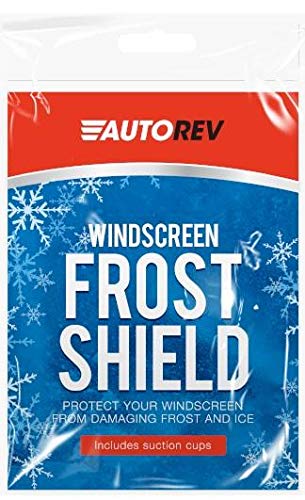 White Plastic Windscreen Frost Shield (85cm x 185cm) Pack of 1 - Includes Suction Cups, Easy Fit, Protect Your Windscreen from Damaging Frost and Ice