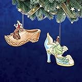 The Bradford Exchange Disney Once Upon a Slipper Ornament Set #10 Snow White and Tiana