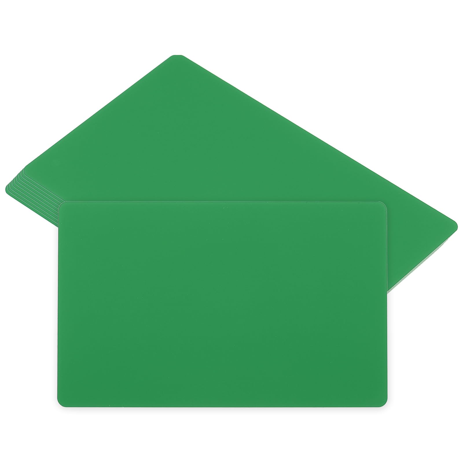 PATIKIL 0.45mm Metal Business Cards, 10 Pack Blank Name Card Laser Engraving Aluminum for DIY Gift Cards, Green