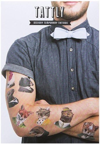 Tattly Temporary Tattoos Animal Society Set, 1 Ounce by Tattly Temporary Tattoos