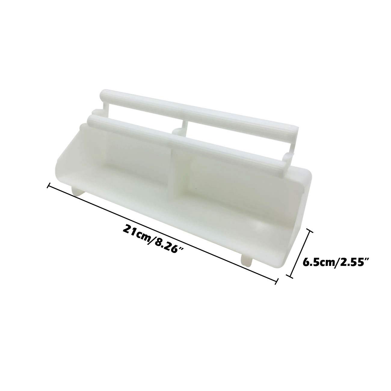 Mmondod 2 Pieces Plastic Bird Cage Feed Cup Container Seed Water