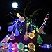 Lalapao Christmas lights 2 Pack 30 LED Solar String Lights Water Drop Fairy String Outdoor Decorations Waterproof Home Decor Light for Outside Xmas Tree Indoor Patio Garden Party Wedding (Multi Color)