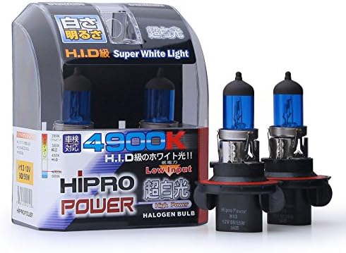 Hipro Power H13 (9008) 4900K White Xenon HID Headlight Bulbs - Low &amp; High Beam