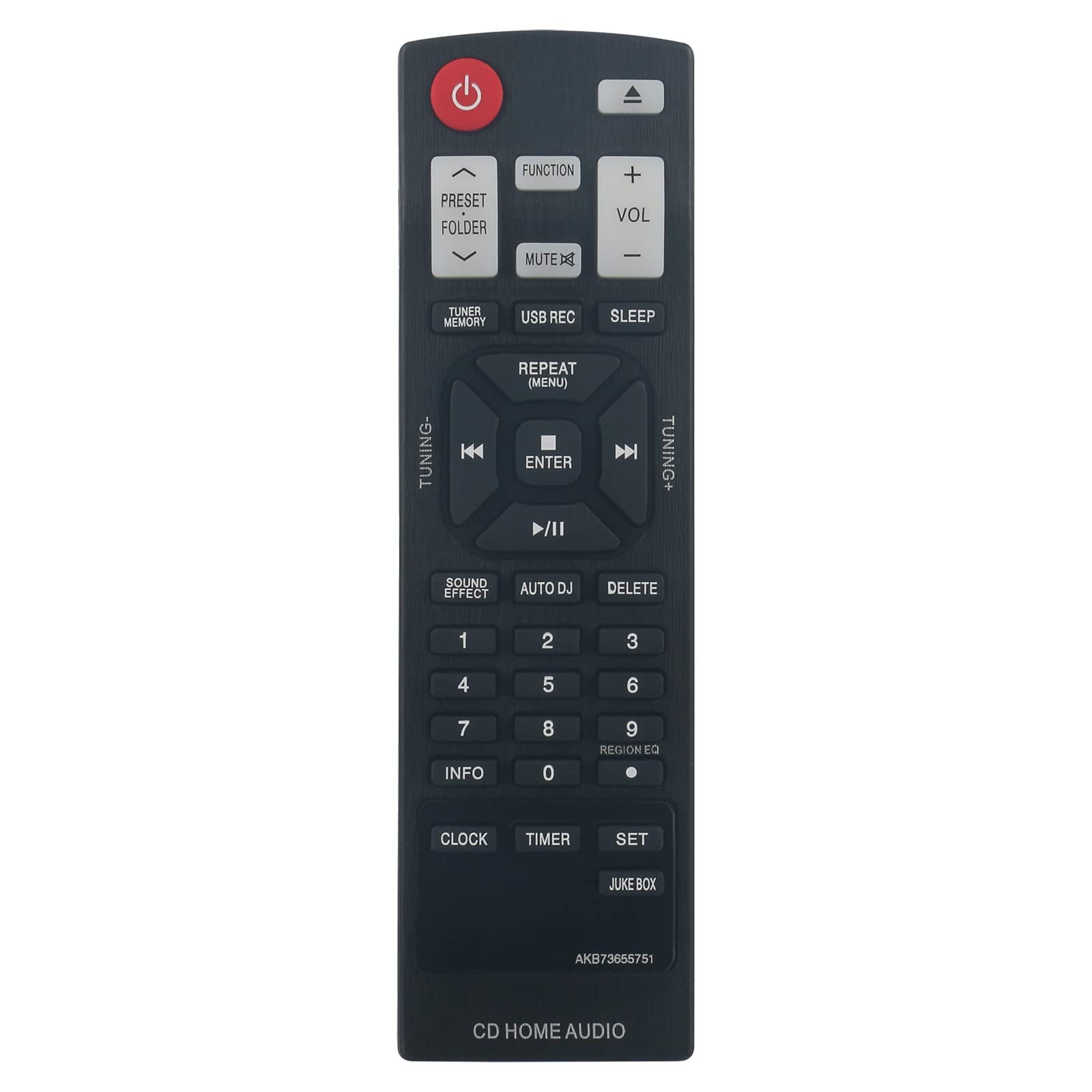 New AKB73655751 Replace Remote Control - VINABTY AKB73655751 Remote Control Replacement Compatible for LG Mini Hi-Fi CD Home Audio System CM9940 CM9740 Remote Controller