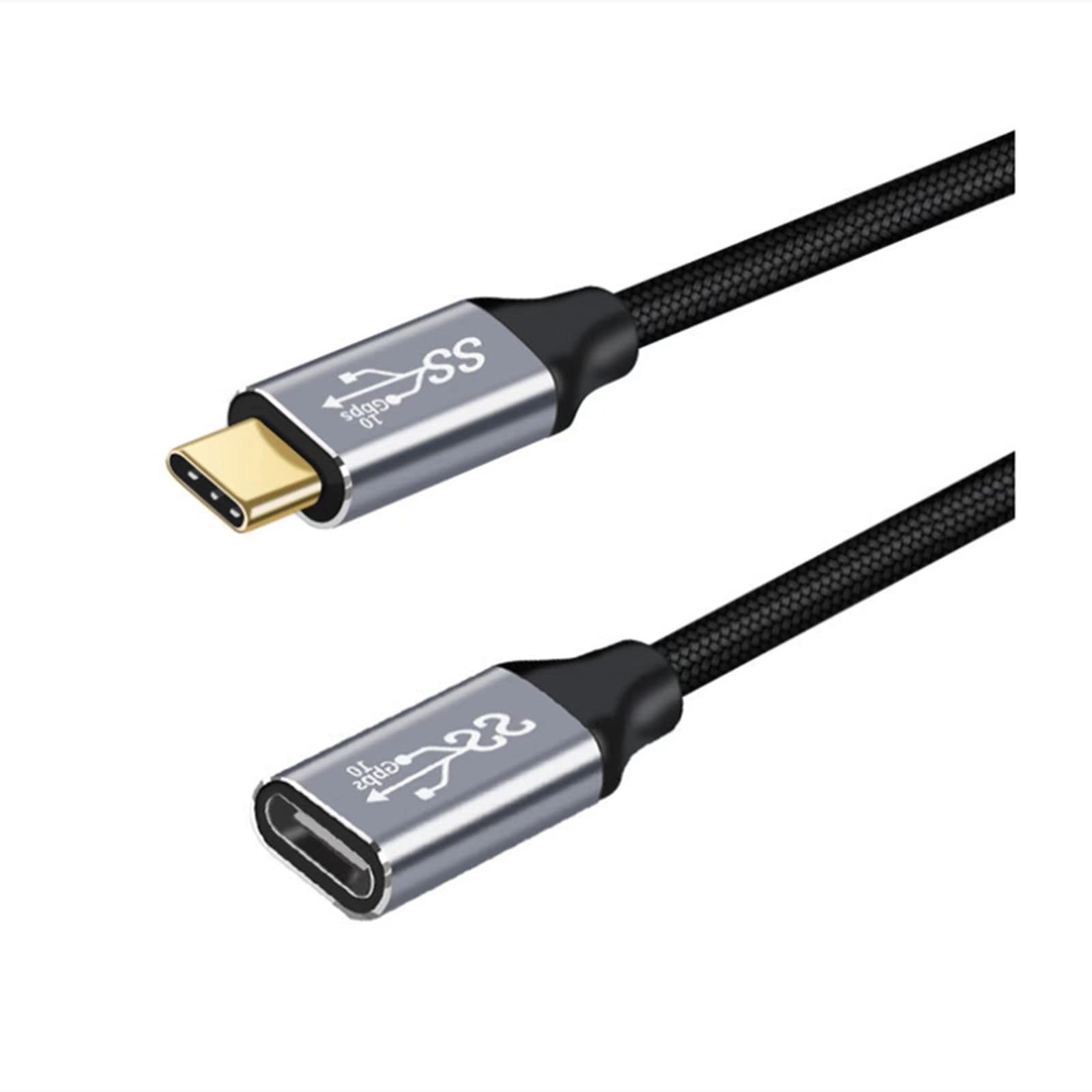 CAKOBLE 0.5m USB C Extension Cable, USB C Male to USB C Female, 10Gbps, 4K@144Hz Video, 100W 5A/20V, Type C Extension Cable for iPhone 16/15