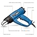 Powerextra 1800W Heat Gun Kits Variable Temperature 122℉-1022℉(50℃- 550℃) High Power Hot Air Gun, 2 Speed-Setting, 4 Nozzle Attachments for Crafts, Stripping Paint, Shrinking PVC, Paint Stripping