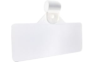 GLUPOSTI 25 Clear Plastic Wire Shelf Label Holders for Adhesive Labels, Professional Display Retail Price Tag Ticket Hanger Clips, Snap On Pantry Sign Label Holder for Wire Shelves & Baskets (3" W x 1.25" H)