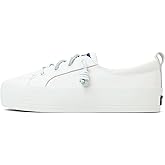Sperry Women's Crest Vibe Platform Sneaker, White Leather, 12