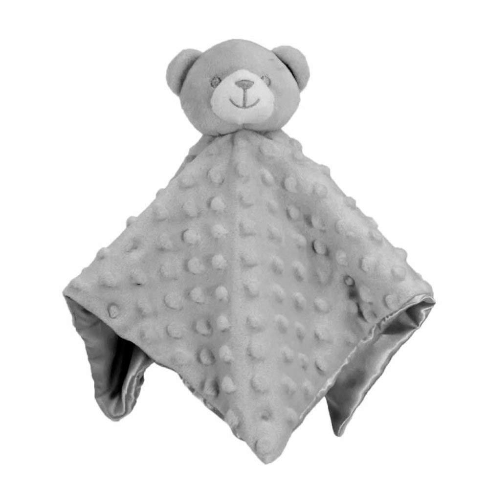 Baby Boys Girls Bubble Bear Cuddly Comforter Blanket Soft Toy Baby Shower Comforters BC34 (Grey)