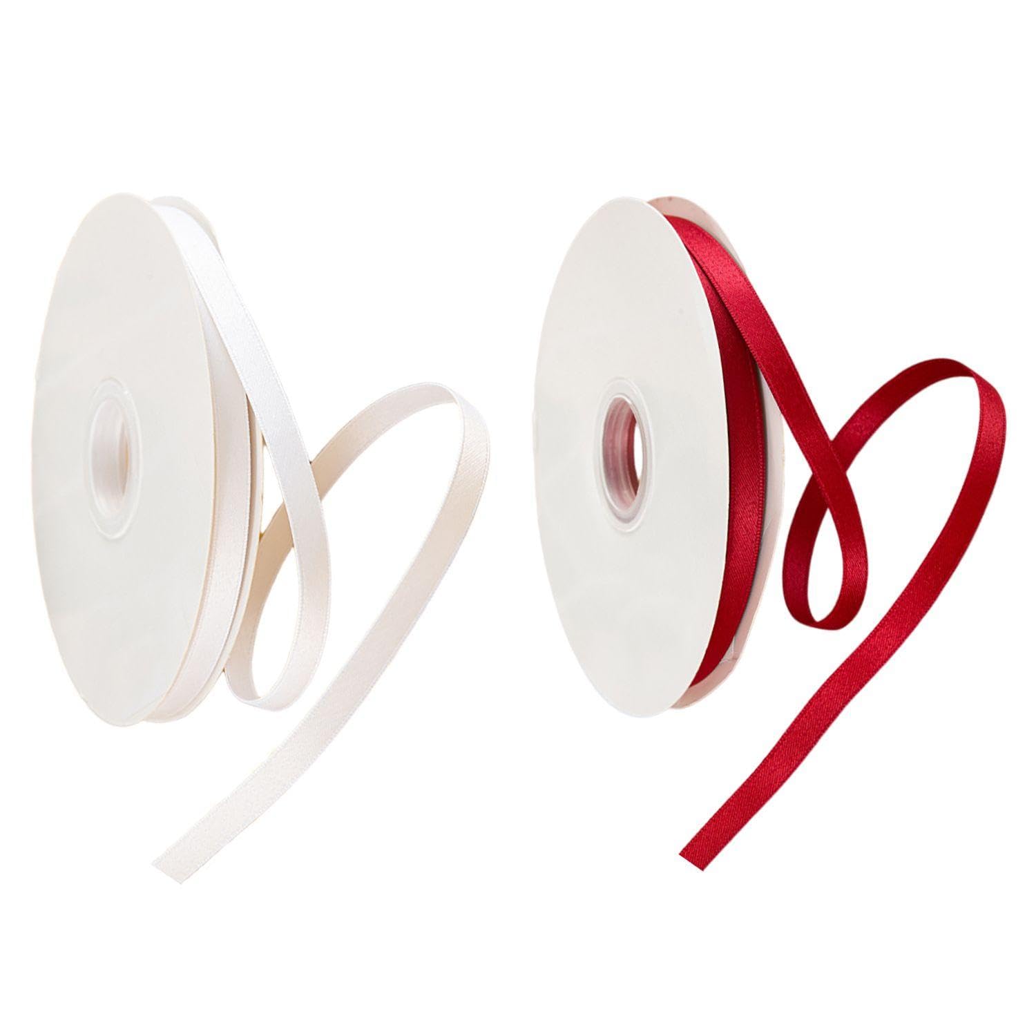 EOWVISN 2 Rolls Of Polyester Ribbon, Cake Gift Box Wrapping Tape, Gift Ribbon, Decorative Ribbon, Party Ribbon, Diy Craft Materials