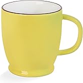 ARRADEN Yellow Coffee Mug, 16.5oz Large Tea Cup with Big Handle, Ceramic Microwave Coffee Mug, Coffee Cup Gifts for Women, Friend, Birthday, Christmas, Celebrate