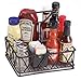 G.E.T. 4-931832 Black Metal Five Compartment Condiment Caddy Iron Powder Coated Table Caddies Collection, 9