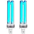 CNZ 9W UVC Replacement Bulb G23 Base for Aquarium Pond Filter UV Clarifier, 2-Pack
