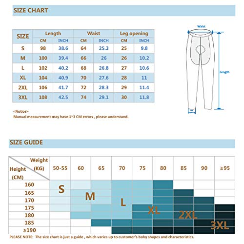 image for Xtextile Men's Bicycle Pants 4D Coolmax Padded Cycling Tights Leggings