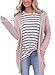 Dokotoo Womens Casual Cozy Long Sleeve Fall Open Front Tunic Knit Sweater Long Cardigan Pullover Coat With Pocket for Work Pink Large