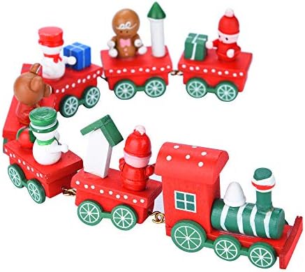 Christmas Decorations Sale Clearance Figures, Wood Christmas Xmas Train Decoration Decor Gift Christmas Stage Set