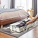 KEEGH Underbed Storage Containers Bags Clothes Organizer Breathable Oxford Zippered Storage Bags Used for Seasonal Blanket Comforter Linen Pillows (2 Pack)