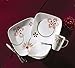 Corelle Pretty Pink Square 16-Piece Dinnerware Set, Service for 4