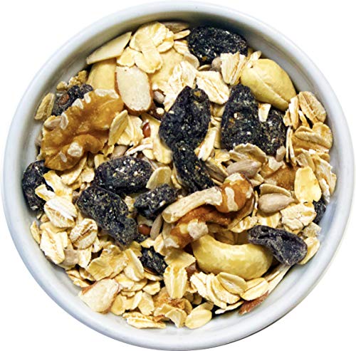 50% Nuts, Fruits and Seeds Muesli - No Sugar Added All Natural Muesli Cereal (Apple & Apricot)