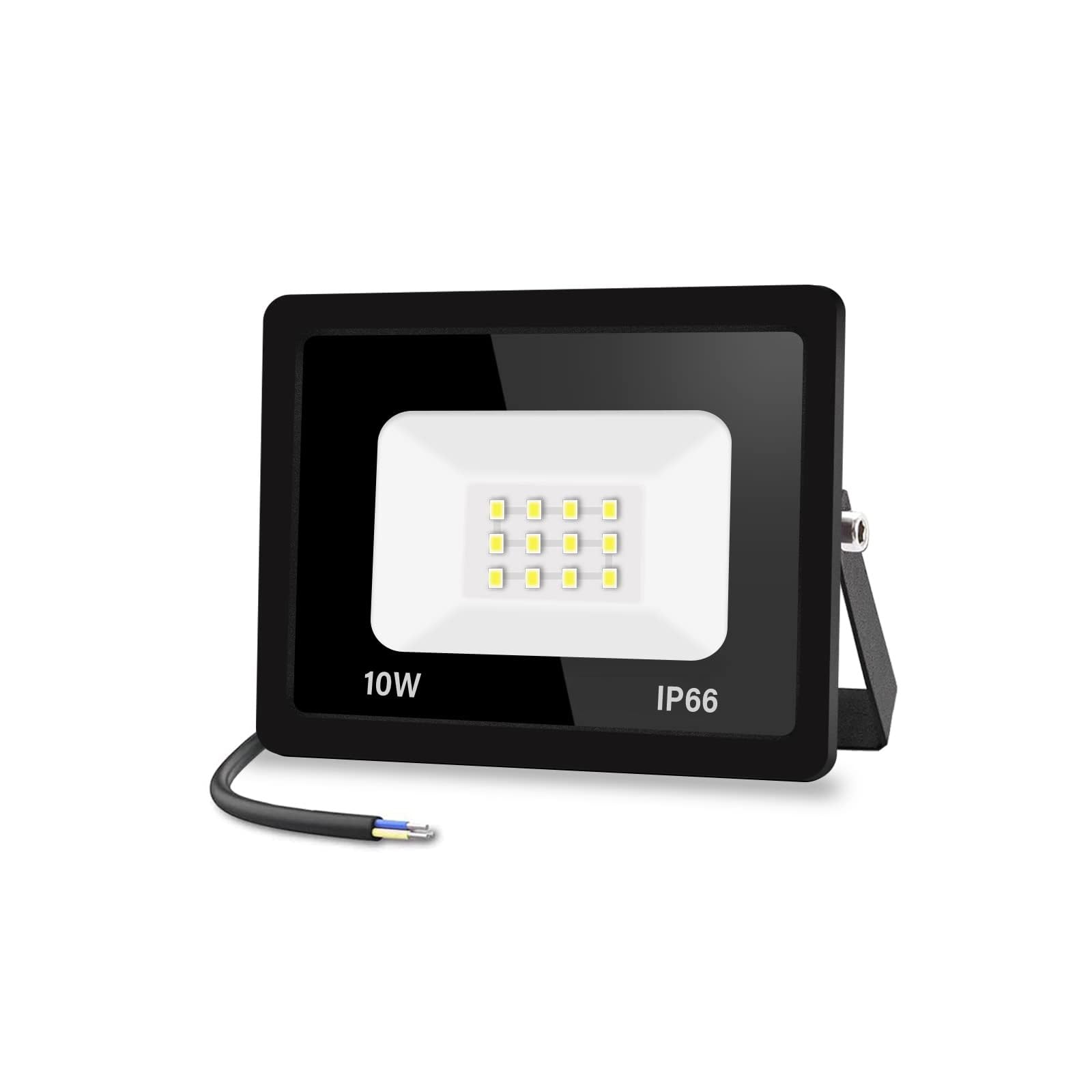Jefedana Super Bright Outdoor LED Floodlight 3000K Warm White IP66 Waterproof 5001LM 5001LM Outdoor LED Floodlight (50) (Cool White, 10W)