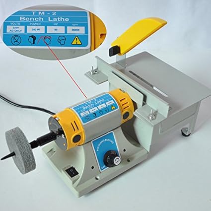 Tm 2 Gem Jewelry Rock Polishing Buffer Machine Bench Lathe Polisher 110v 350w 26000rpm Top Tool Christmas Ornament
