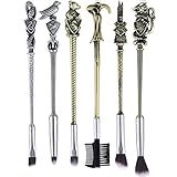 6pcs Wizard Wand Brush kit for Women and Girls, Metal Cosmetic Makeup Brushes Set