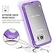 Galaxy S7 Edge Case, ELOVEN Slim Hybrid Shockproof Galaxy S7 Edge Protective Case for Girl Crystal Clear Silicone Bumper Cool Hard Defender Cover for Samsung Galaxy S7 Edge Clear Case - Purple