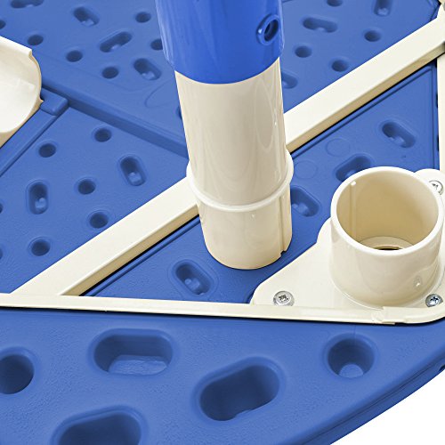 ECR4Kids 40" Round Resin Activity Table with Five 12" Resin Chairs - Indoor/Outdoor Kids Seating Set for Classrooms, Daycares, Playgrounds, Blue (Pack of 6) - Thumbnail 4