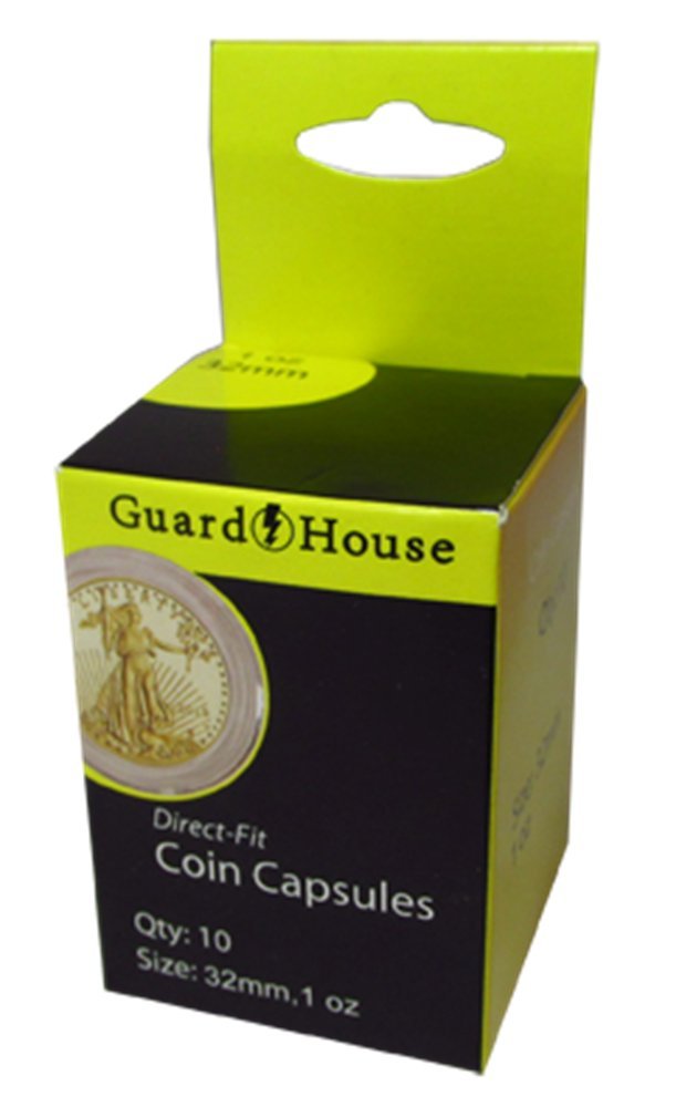 1 Oz American Gold Eagle Direct Fit Coin Capsules Retail Pack Of 10