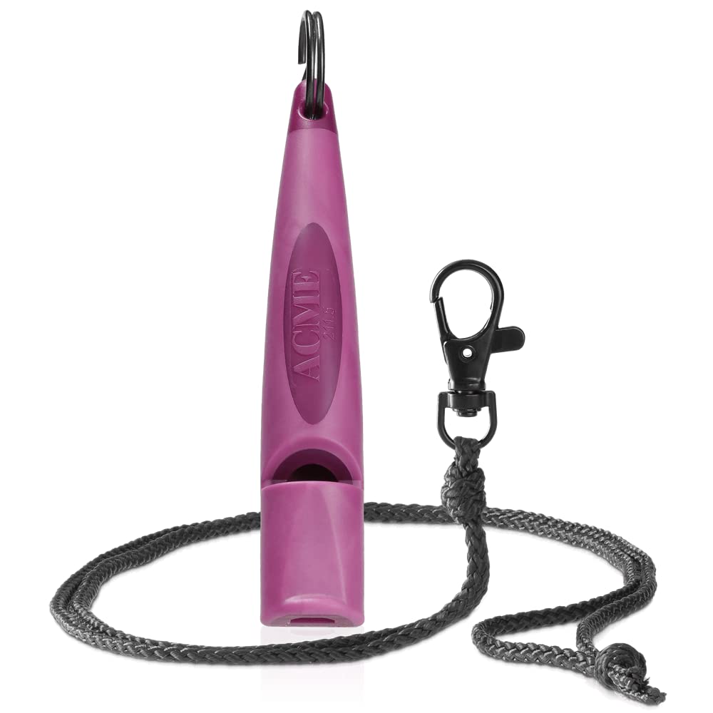 ACME Dog Whistle No. 210.5 (Update 2023) with Free Whistle Band in Matte Black, Alpha, Ideal for Callback, Long Range, Frequency Standardised (Purple)