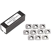 OSCARBIDE 15x15x2.5mm R100-81&deg; Carbide Inserts for Shelix Cutterhead | | Solid Tungsten Carbide | 4 Cutting Edges Per Insert | 10-Piece Set | Smooth Finish | Long Tool Life