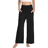 TARSE Womens Wide Leg Pants Casual Loose Yoga Sweatpants Comfy Lounge Pajama Flowy Pants Pockets
