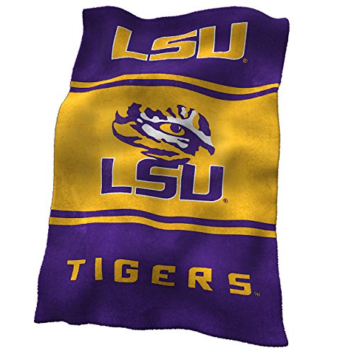 Logo Brands NCAA LSU Tigers Ultrasoft Blanket