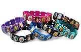 imixlot Wood Beads Saints Bracelet Elastic Adjustable Bangles