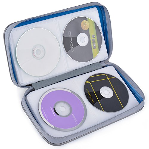 CD Case, COOFIT 80 Capacity DVD Storage DVD Case VCD Wallets Storage