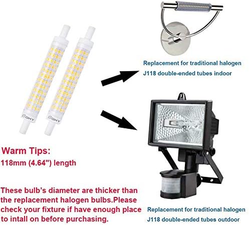 2pcs 100w 120v R7s Linear Tungsten Halogen Lamp Light Tube Globe 78mm Dimmable Lamps Lighting Ceiling Fans 