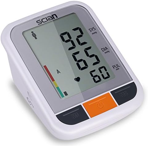 iClight scian Upper Arm Blood Pressure Monitor LCD Display Two User Modes with IHB and WHO Indicater