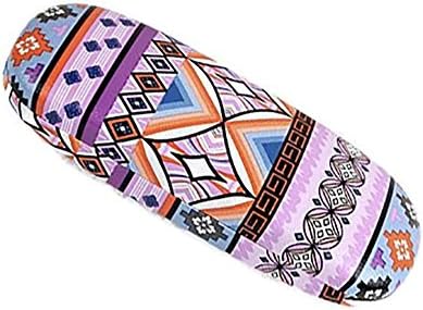 Hard Protective Clam Shell Eyeglass Case Ethnic Pattern Design Medium Size (Violet)
