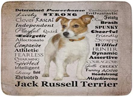 jinhui Custom Bath Mat Jack Russell Traits Home Bathroom Decor Rug 15.7"x 23.6" Inches Entrance Mat Floor Rug Indoor/Outdoor/Front Door/Bathroom Mats Rubber Non Slip