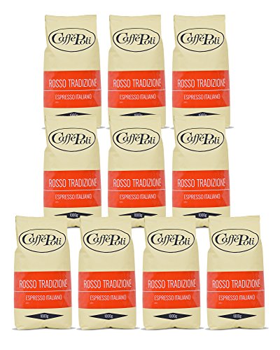 Caffè Poli Rosso Tradizione Espresso Italiano | Hervorragend für Kaffeevollautomaten, Siebträger und Espressomaschine…