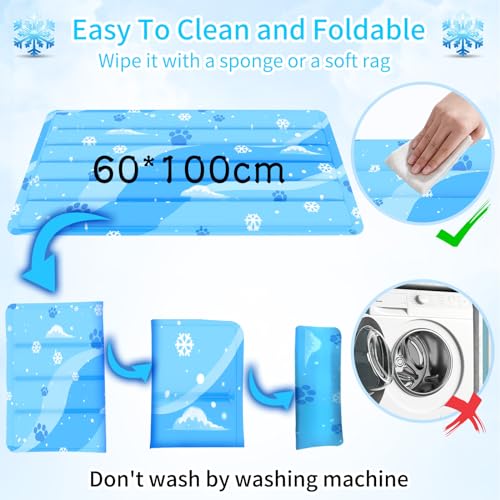 Aisuowa Cooling Mat for Dogs and Cats, Large Cooling Mat with Non-Toxic Gel, Durable and Anti-Scratch
