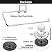 HASKO Accessories - Suction Cup Paper Towel Holder- Chrome Plated Stainless Steel Bar for Bathroom & Kitchen (Chrome)