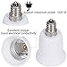 JACKYLED 6-Pack E12 to E26 E27 Adapter Chandelier Light Socket E12 to Medium Socket E26 E27 Converter Bulb Base Adapter Converter
