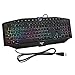 Mpow Gaming Keyboard, Backlit Gaming Keyboard Wired, 19 Anti-ghosting Typing Keyboard with 14 Multimedia Keys, Switchable WASD Keyboard for Gaming PC