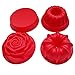 Baker Depot Big Silicone Mold for Cake Round Pizza Pan Heart Baking Tools Chiffon Cake Molds Bread Bakeware Mold Diy Mould For Kitchen, Set of 4