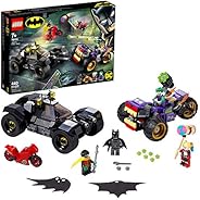 LEGO DC Batman Joker's Trike Chase 76159 Super-Hero Cars and Motorcycle Playset, Mini Shooting Batmobile T