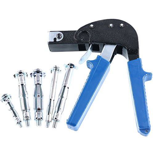 Glarks Heavy Duty Gun Wall Anchor Metal Setting Tool with Molly Bolt