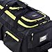 Olympia U.S.A. 8 Pocket Rolling Duffel Bag, Black/Yellow, 22 inch